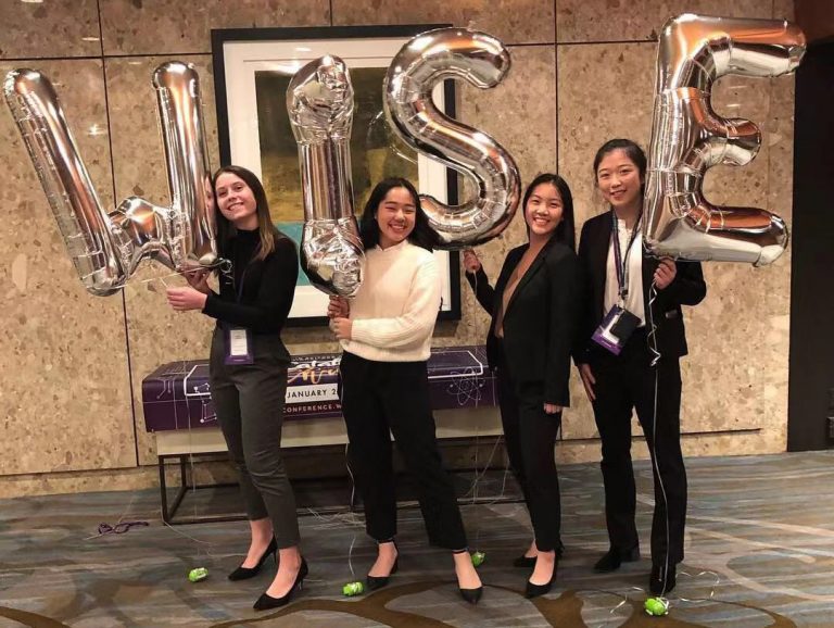 winning team posting at WISE conference